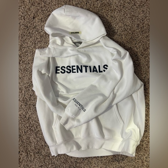 Essentials FOG hoodie-White. - Picture 1 of 4